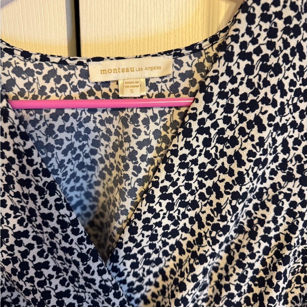 Monteau Black and White Patterned Dress - Picture 2 of 3